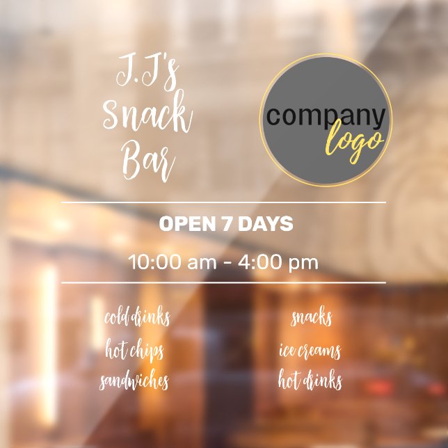 VINILOS PARA CRISTALES LOGO DE HORARIO COMERCIAL DE PEQUEÑA EMPRESA (Hoja 2)