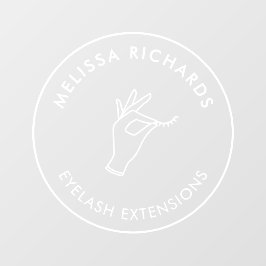 Vinilos Para Cristales Logotipo circular minimalista de mano y pestañas t