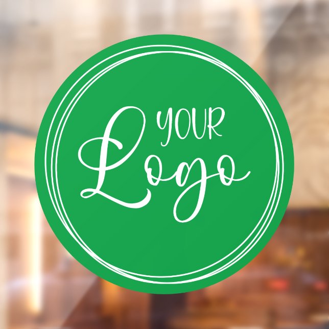 Vinilos Para Cristales Logotipo comercial contra el círculo verde (Hoja 2)