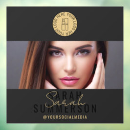 Vinilos Para Cristales Logotipo de Black Gold para Estudio de Maquillaje