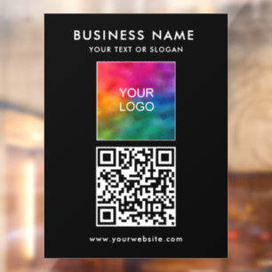 Vinilos Para Cristales Logotipo de código QR plantilla simple moderna ver