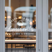 Logotipo de cupcakes dulces cafetería panadería re