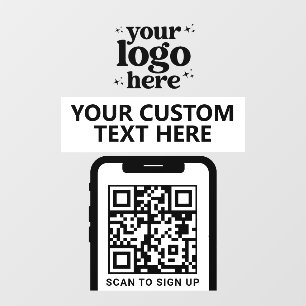 Vinilos Para Cristales Logotipo de empresa de código QR moderno minimalis