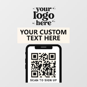 Vinilos Para Cristales Logotipo de empresa de código QR moderno minimalis