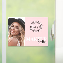 Vinilos Para Cristales Logotipo de Foto de Maquillaje Rosa