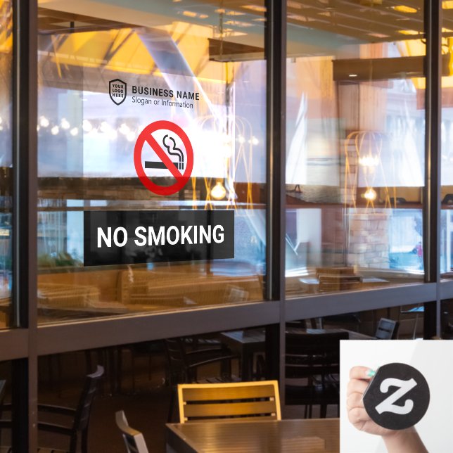 Vinilos Para Cristales Logotipo de identificación profesional | No fumar (ventana del restaurante)