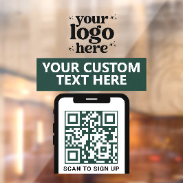 Vinilos Para Cristales Logotipo de la empresa de código QR Moderno Minima