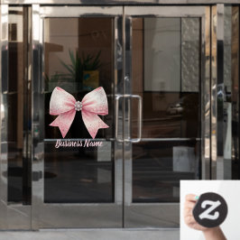 Vinilos Para Cristales logotipo de lazo rosa