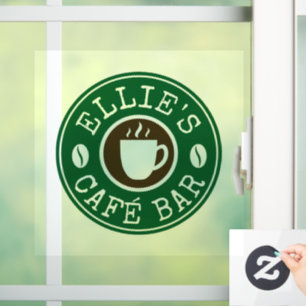 Vinilos Para Cristales Logotipo de negocio de cafetería adhesivo personal