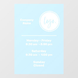 VINILOS PARA CRISTALES LOGOTIPO DE NEGOCIOS AZUL Y BLANCO