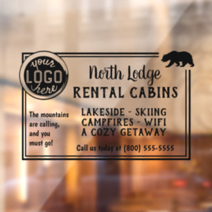 Vinilos Para Cristales Logotipo de Personalizado de alquiler de vacacione