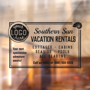 Vinilos Para Cristales Logotipo de Personalizado de alquiler de vacacione