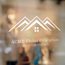 Vinilos Para Cristales Logotipo de promotor de bienes raíces modernos