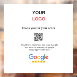 Vinilos Para Cristales logotipo de reseña comercial de Google Scan QR res