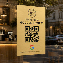 Vinilos Para Cristales Logotipo de reseña de Google dorado