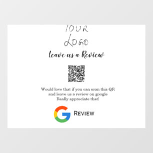 Vinilos Para Cristales logotipo de reseña de negocio de Google Scan QR re