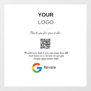 Vinilos Para Cristales logotipo de reseña de negocio de Google Scan QR re