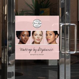 Vinilos Para Cristales Logotipo de secuencia de escritura en rosa sonroja