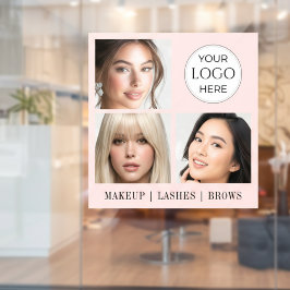 Vinilos Para Cristales Logotipo de secuencia de escritura en tono rosa pa