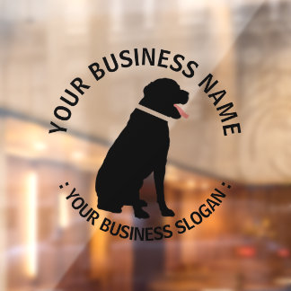 Vinilos Para Cristales Logotipo de su empresa con tema de perro