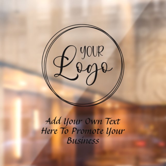 Vinilos Para Cristales Logotipo de texto de promoción en negro (Hoja 2)