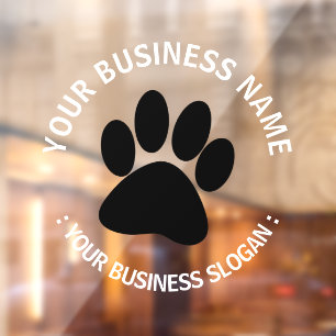 Vinilos Para Cristales Logotipo de tu empresa Mascota Pata