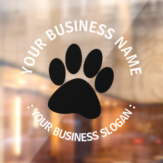Vinilos Para Cristales Logotipo de tu empresa Mascota Pata