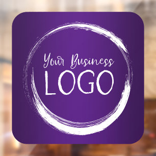 Vinilos Para Cristales Logotipo empresarial gradiente morado real