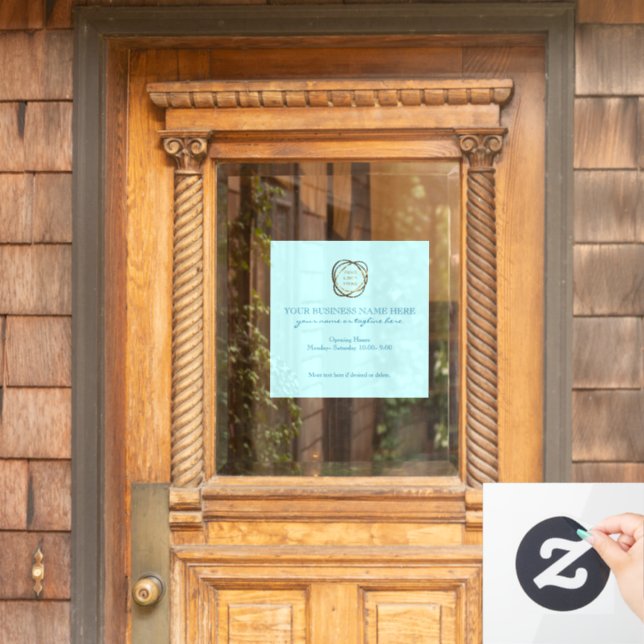 Vinilos Para Cristales Logotipo Empresarial Personalizado Moderno Elegant (Puerta de casa)