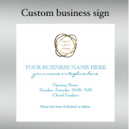 Vinilos Para Cristales Logotipo Empresarial Personalizado Turquesa Elegan