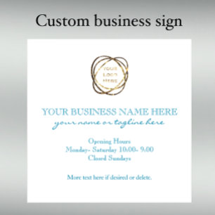 Vinilos Para Cristales Logotipo Empresarial Personalizado Turquesa Estilo