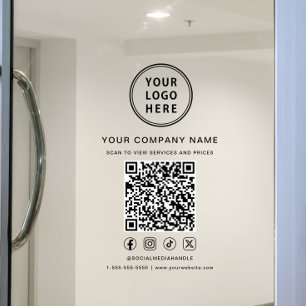 Vinilos Para Cristales Logotipo Empresarial Redes Sociales Crea tu Código