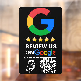 Vinilos Para Cristales Logotipo personalizado negro moderno y código QR G