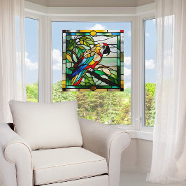 Vinilos Para Cristales Loro de cristal fino