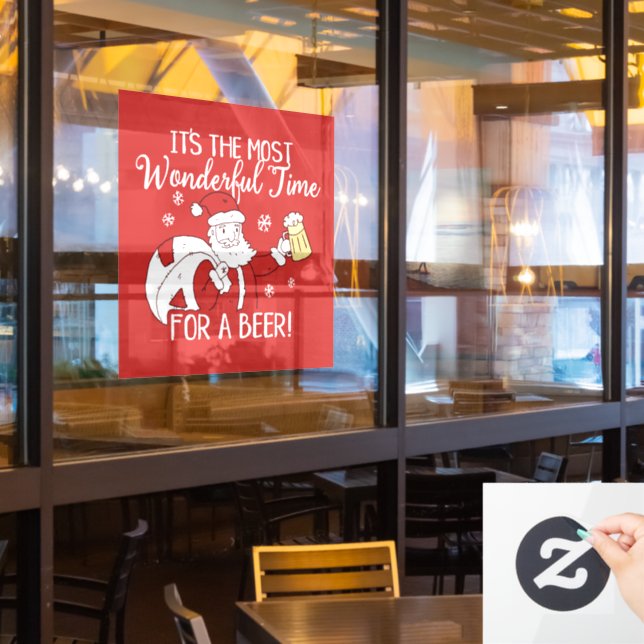 Vinilos Para Cristales Los navidades más maravillosos para una cerveza Sa (ventana del restaurante)