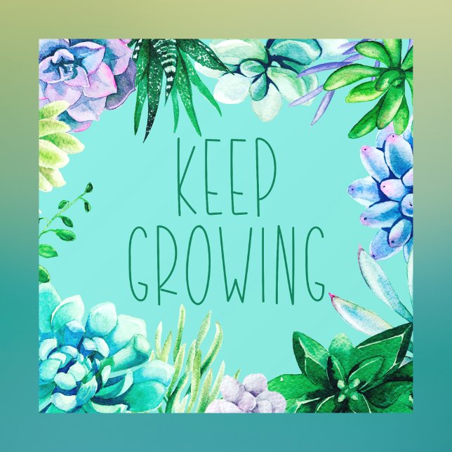 Vinilos Para Cristales Los suculentos siguen creciendo Aqua Green y Purpl (Subido por el creador)