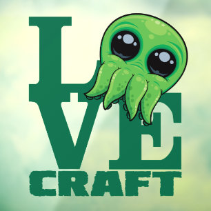 Vinilos Para Cristales Lovecraft Baby Cthulhu Design - Spooky Cute Love