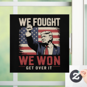 Vinilos Para Cristales Luchamos Ganamos Supéralo Trump 47º Presidente