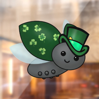Vinilos Para Cristales Lucky Leprechaun Ladybug