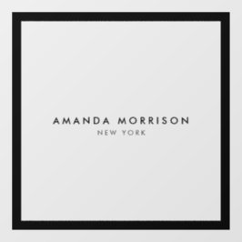 Vinilos Para Cristales Lujo Minimalista Boutique Negro/Transparente