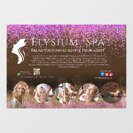 Vinilos Para Cristales Luxury Terracotta Gold Spa Beauty Wellness QR