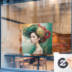 Vinilos Para Cristales “Lyrielle” - La Emperatriz Verde-Dorada