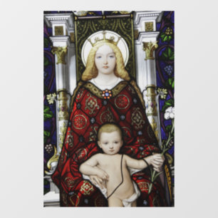 VINILOS PARA CRISTALES MADRE MARY (BLOND) BABY JESUS WINDOW CLING