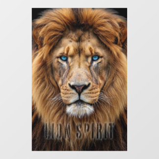 Vinilos Para Cristales Majestic Lion Face with Blue Eyes | Wildlife Anima