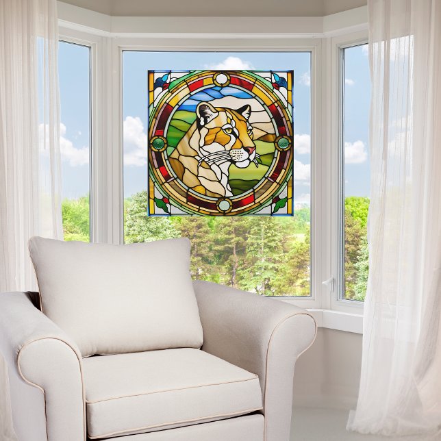 Vinilos Para Cristales Majestic Lioness Faux StainGlass (Subido por el creador)
