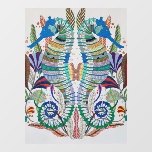 Vinilos Para Cristales Majestic Seahors Window Cling (Hoja)