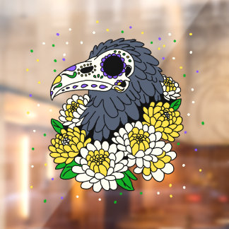 Vinilos Para Cristales Mamáes y cráneo de Noviembre