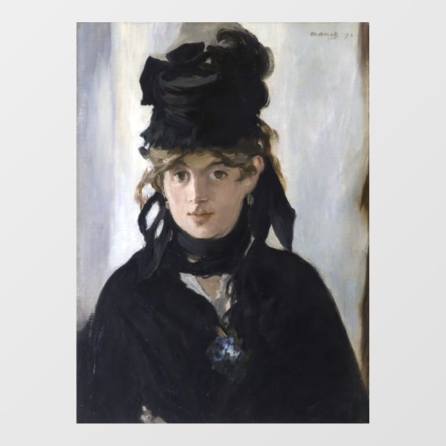 Vinilos Para Cristales Manet - Berthe Morisot con un ramo de violetas (Hoja)