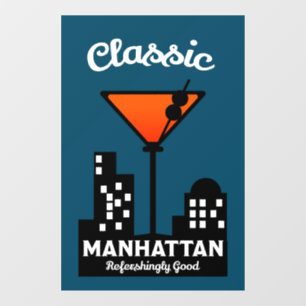 Vinilos Para Cristales Manhattan Cocktail Wall Art