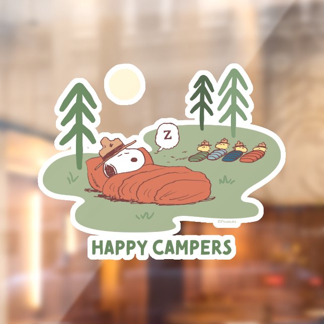 Vinilos Para Cristales Maní | Camperas para dormir Snoopy & Woodstock (Hoja 2)